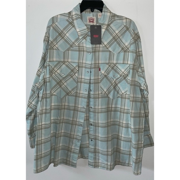 Levi's Women's Dylan Relaxed Western (pit to pit 28”) (length 31”) - Picture 2 of 9